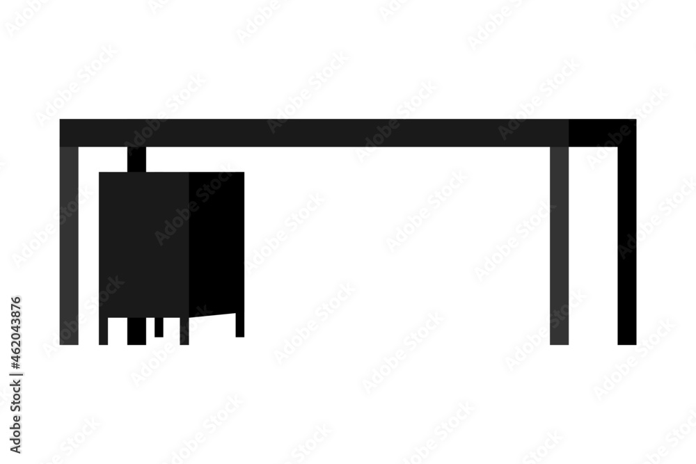Beautiful modern office and outdoor home table with black color and with drawer Beautiful modern office and outdoor home table with black color and with drawer