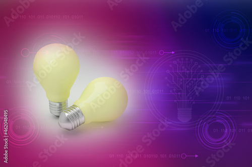 3d illustration bulb electirc lightbulb technology concept

 photo