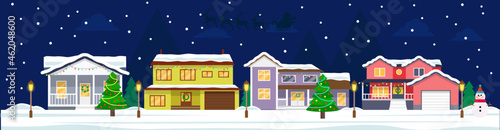 Wintertime city. Christmas winter day. For background  postcard  website  info graphic  header  congratulation  print