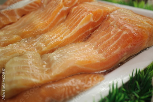 salmon fillet on a plate