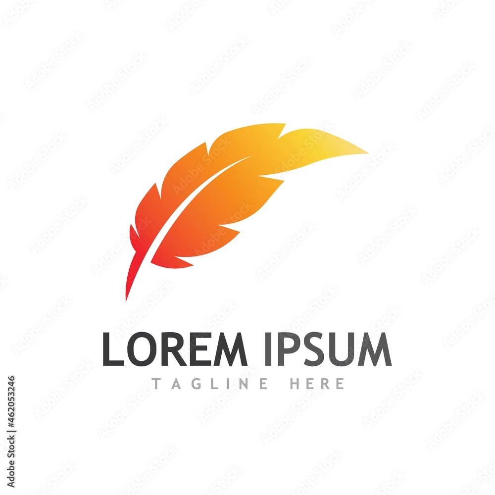 feather logo and symbol illustration feather logo and symbol illustration