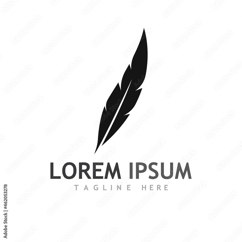 feather logo and symbol illustration feather logo and symbol illustration