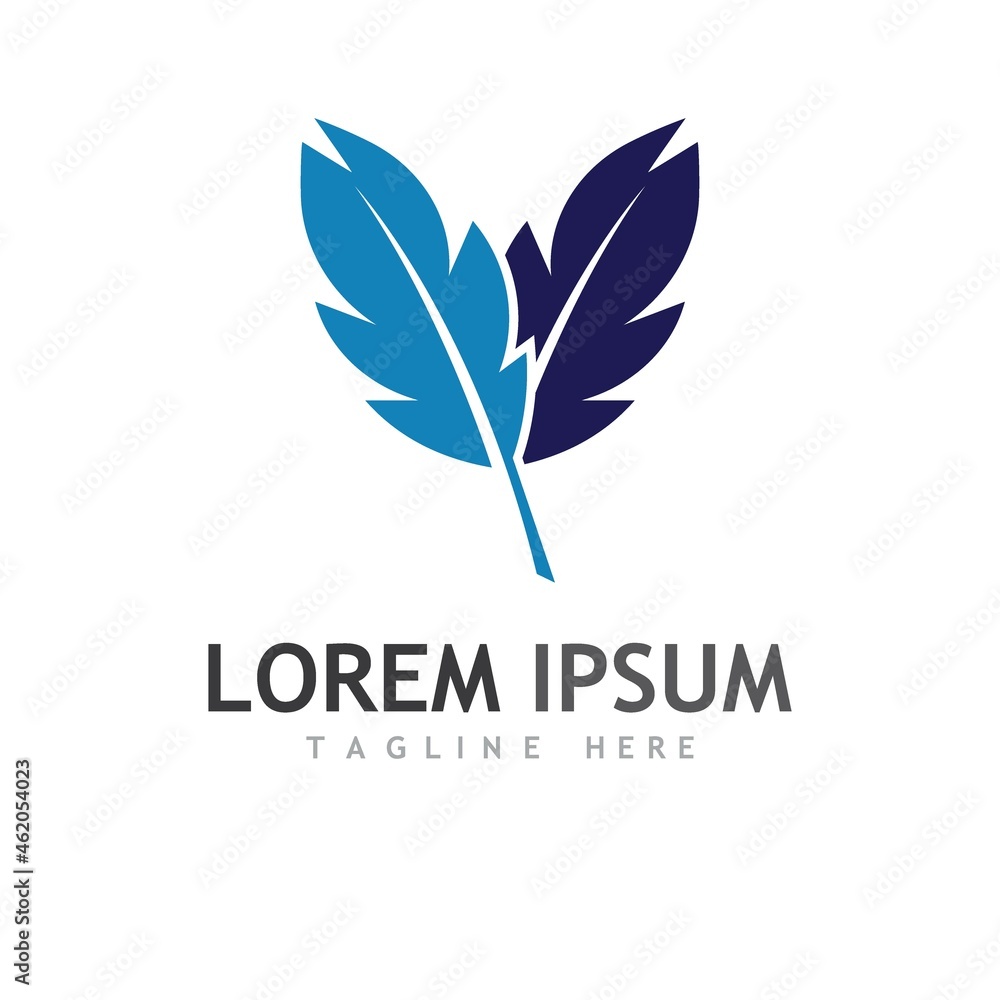 feather logo and symbol illustration feather logo and symbol illustration