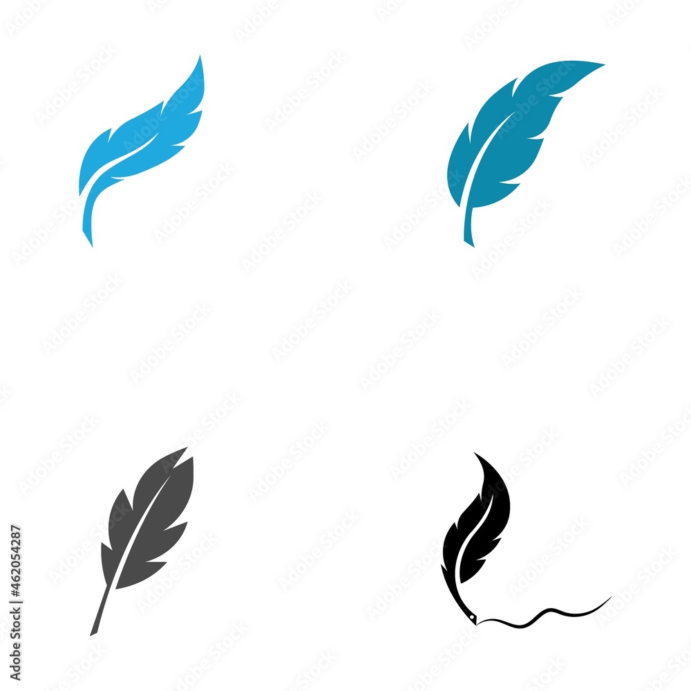 feather logo and symbol illustration feather logo and symbol illustration