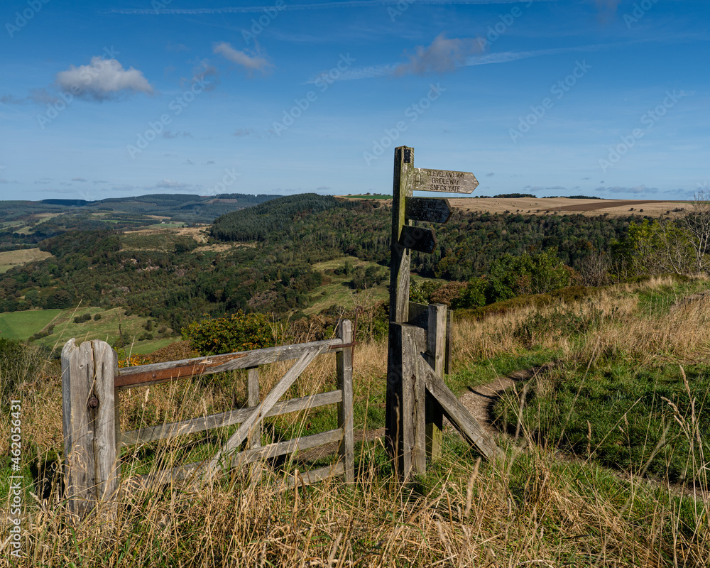 Countryside Scene at Sutton Bank in North Yorkshire in Autumn