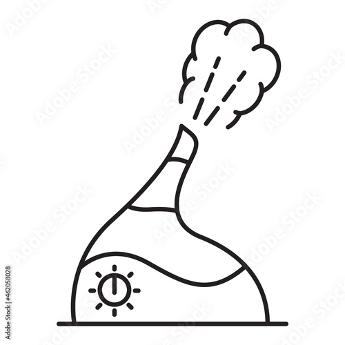 Air humidifier icon.Outline vector illustration.Isolated on white background.