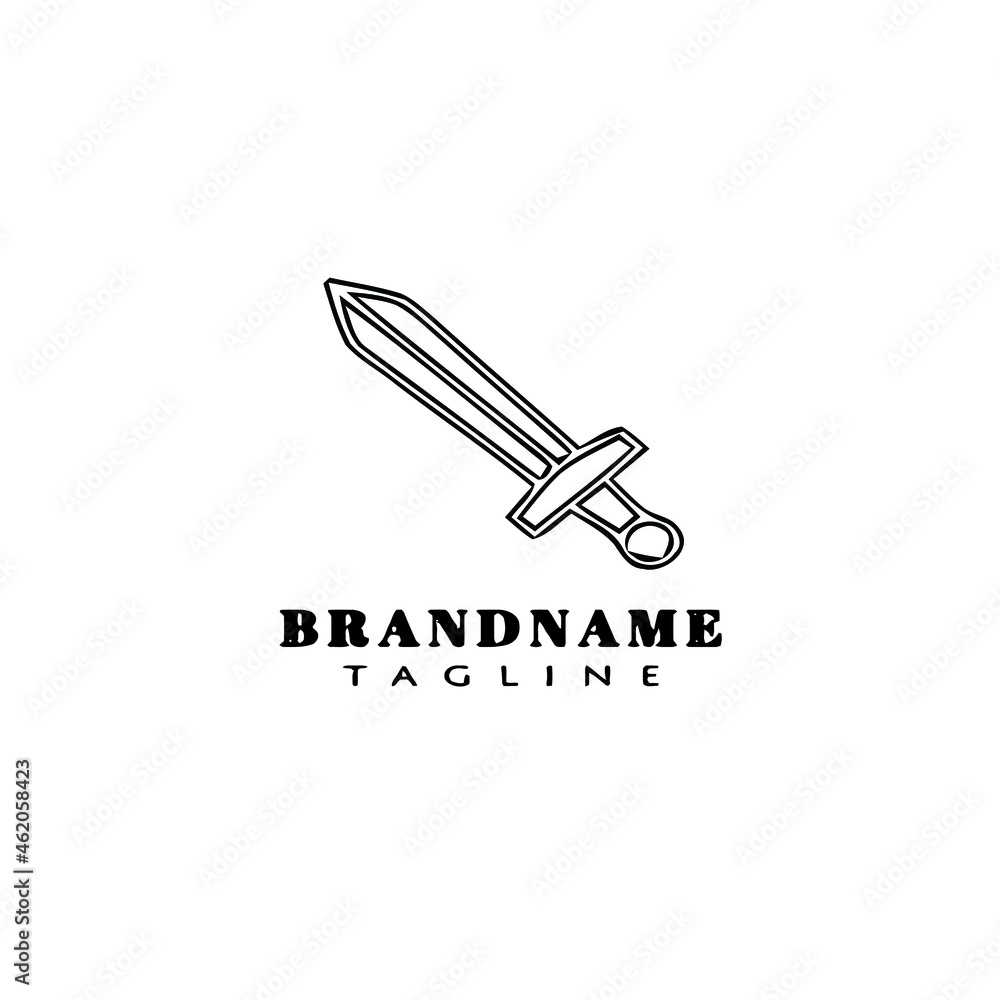 cute sword logo cartoon icon design template vector illustration cute sword logo cartoon icon design template vector illustration