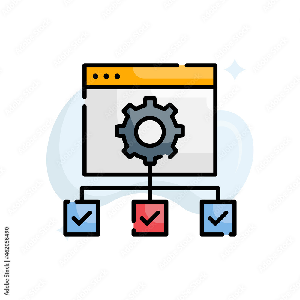 Operations Management vector filled outline icon style illustration. EPS 10 file Operations Management vector filled outline icon style illustration. EPS 10 file