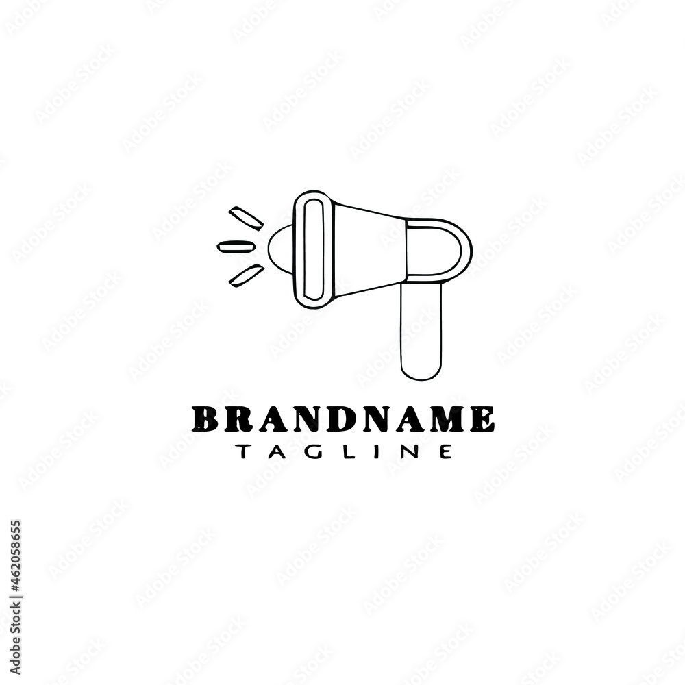 megaphone logo icon design template black isolated vector illustration megaphone logo icon design template black isolated vector illustration