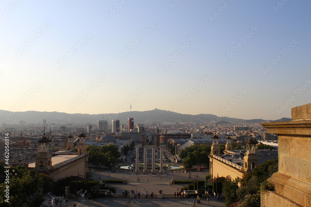 Barcelona skyline in a summer day 