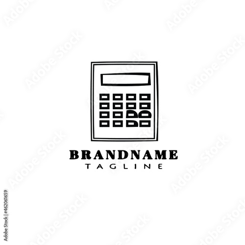 calculator cartoon logo icon design template vector