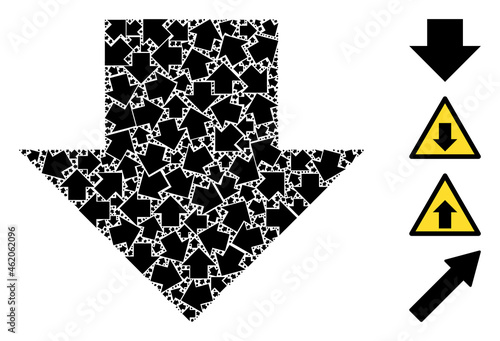 Vector download arrow mosaic is organized with randomized recursive download arrow items. Recursive mosaic for download arrow.