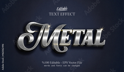 METAL editable text effect