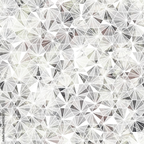 Seamless neutral and white grungy classic abstract surface pattern design for print. High quality illustration. Monochrome earth colored design with white pattern design overlay. Repeat graphic swatch