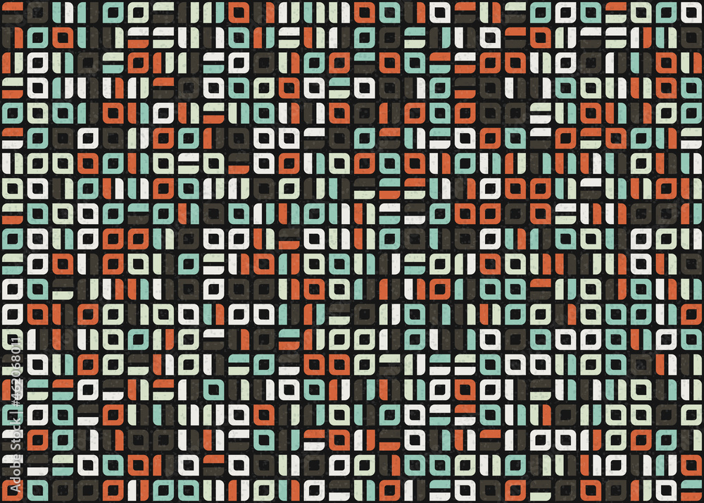 Fototapeta premium Abstract Geometric Pattern generative computational art illustration