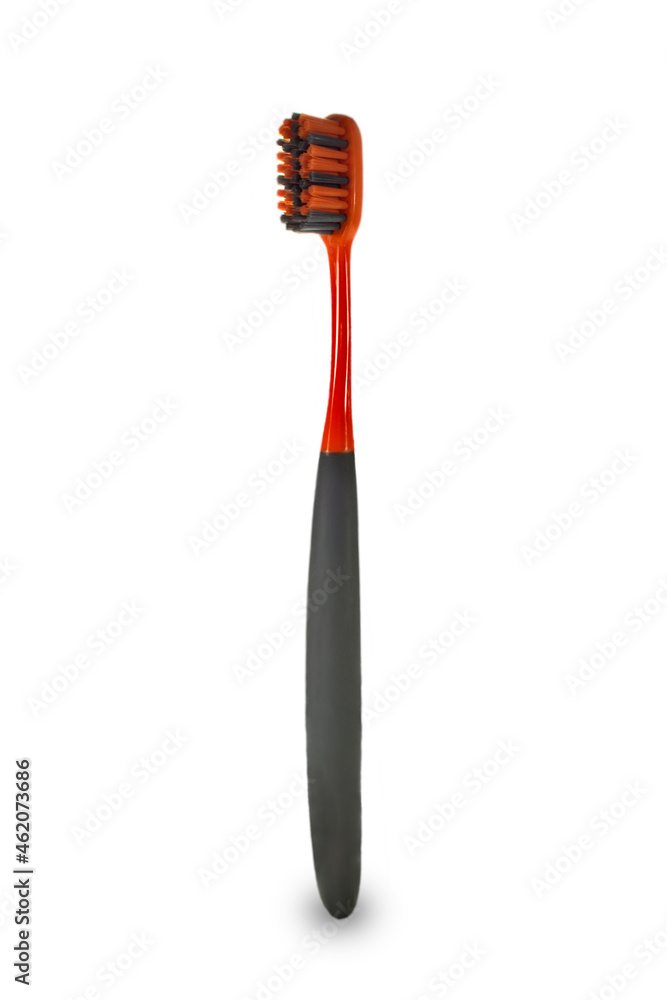 toothbrush, gray handle, hygiene item, isolated image toothbrush, gray handle, hygiene item, isolated image