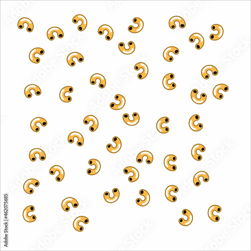macaroni food pattern background vector design