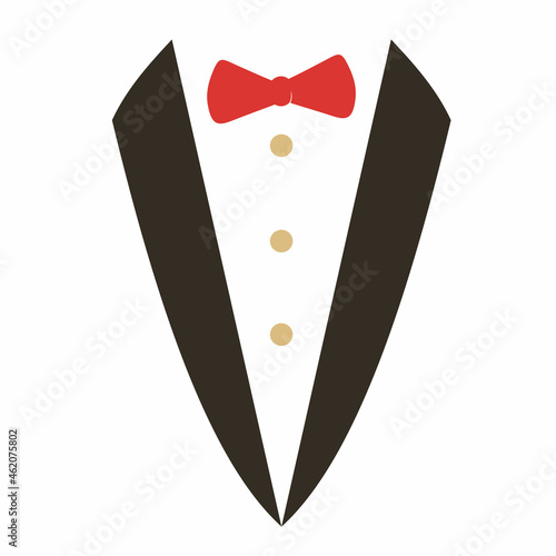 luxury man clothes with bowtie vector design