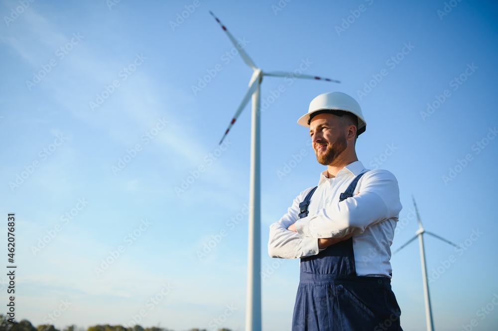 Wind turbines generating electricity. energy conservation concept. Wind turbines generating electricity. energy conservation concept.