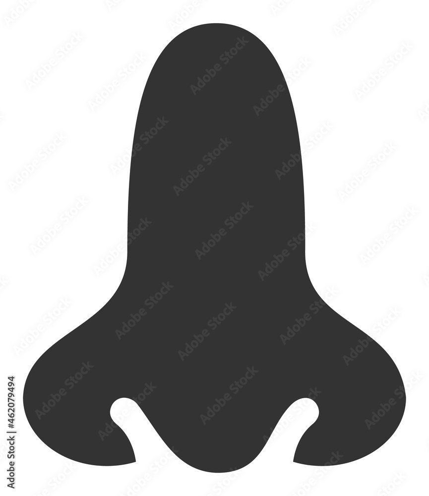 Nose organ vector illustration. A flat illustration design used for nose organ icon, on a white background. Nose organ vector illustration. A flat illustration design used for nose organ icon, on a white background.
