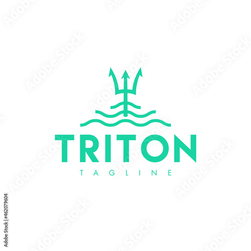 Triton. Logo template.