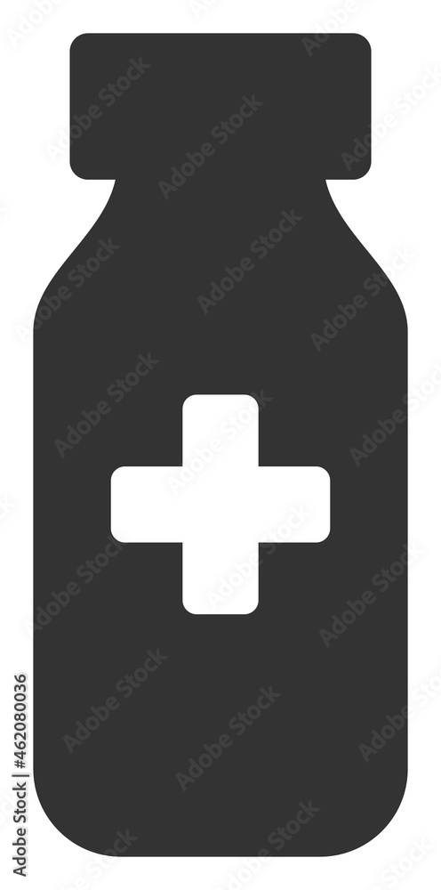 Medical vial vector icon. A flat illustration design used for medical vial icon, on a white background. Medical vial vector icon. A flat illustration design used for medical vial icon, on a white background.
