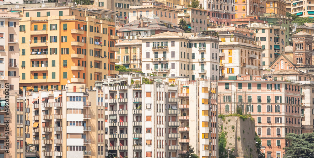 Vue de la ville de Gênes, Ligurie, Italie.
