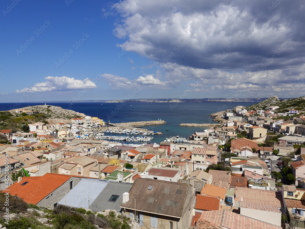 Les Goudes, the sky, the color and the Mediterranean sea in Marseille.