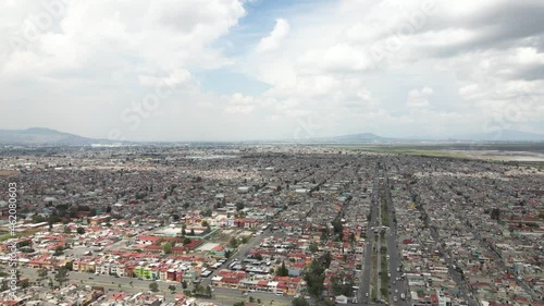 Casas del Estado de México vistas desde los aires photo