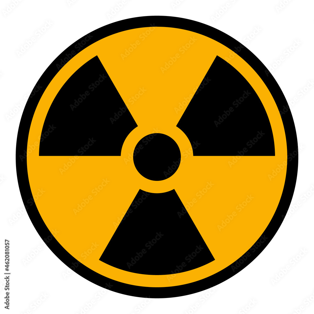 Radioactive vector illustration. A flat illustration design used for radioactive icon, on a white background. Radioactive vector illustration. A flat illustration design used for radioactive icon, on a white background.
