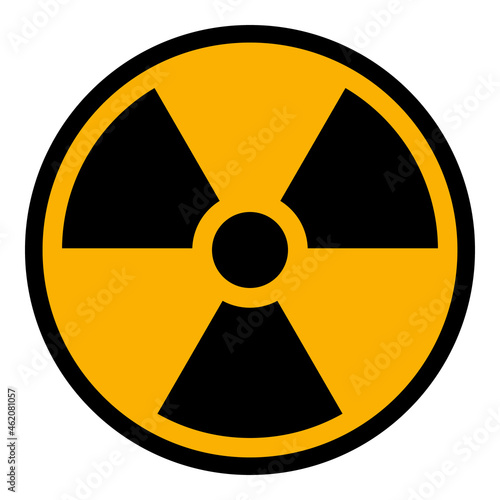 Radioactive vector illustration. A flat illustration design used for radioactive icon, on a white background.