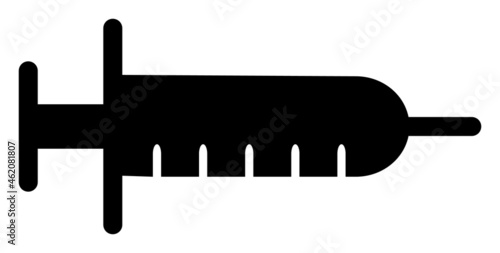 Syringe vector icon. A flat illustration design used for syringe icon, on a white background.