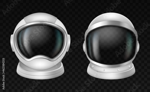 Space astronaut helmet, cosmonaut mask, spacesuit headwear. Spaceship adventure protection element