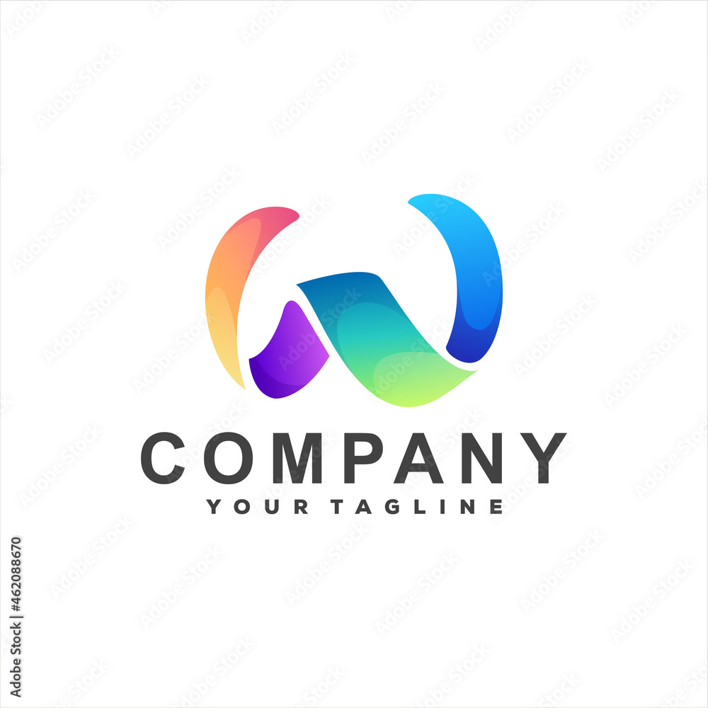 letter w gradient logo design letter w gradient logo design