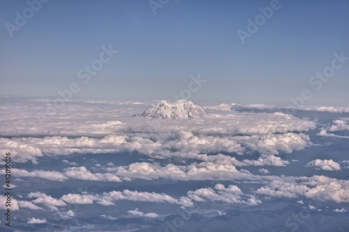 Mount Rainer from Window Seat of Plane