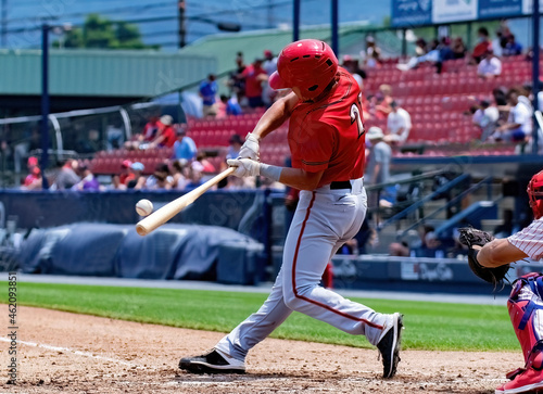 baseball player hitting photo