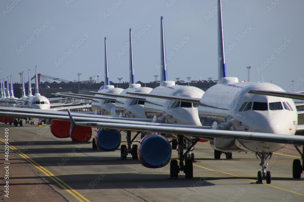 Airplane in airport Airplane in airport