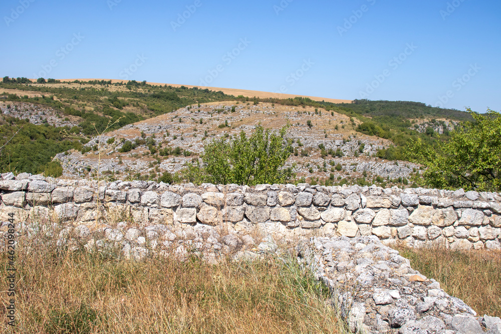 Ruins of medieval fortificated city of Cherven, Ruse region, Bulgaria
