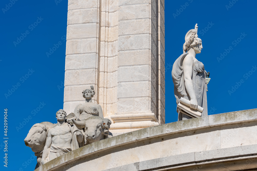 Monument to the Constitution of 1812 in Cadiz. Andalusia, Spain. Europe. October 8, 2021
