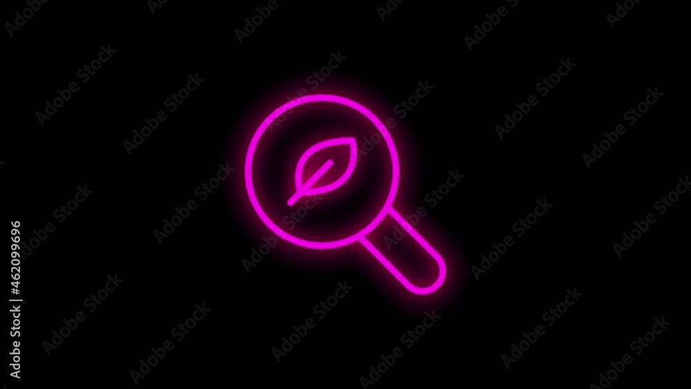 ECOLOGY icon with neon line design isolated on white background. Health protection. Motion graphic. ECOLOGY icon with neon line design isolated on white background. Health protection. Motion graphic.