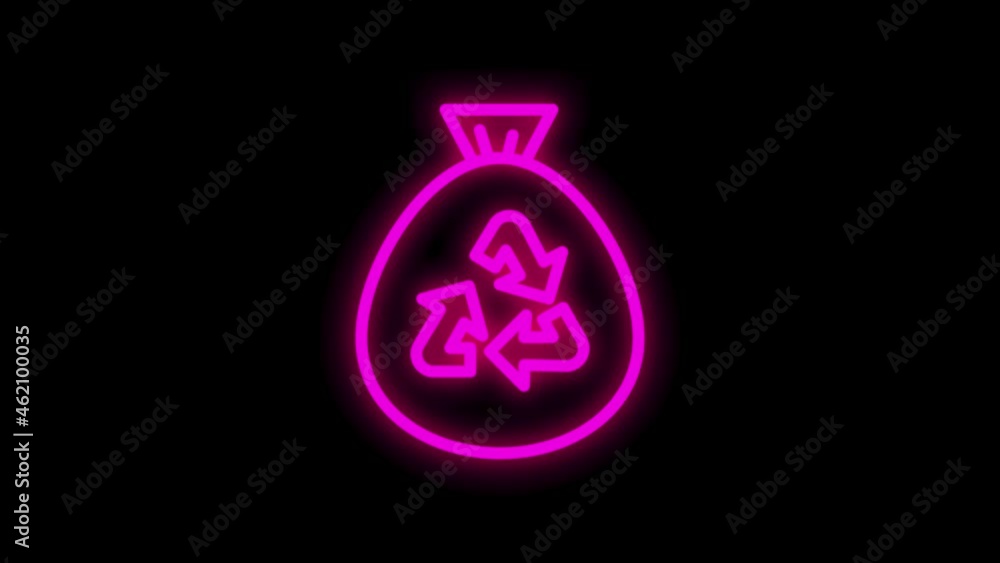 ECOLOGY icon with neon line design isolated on white background. Health protection. Motion graphic. ECOLOGY icon with neon line design isolated on white background. Health protection. Motion graphic.