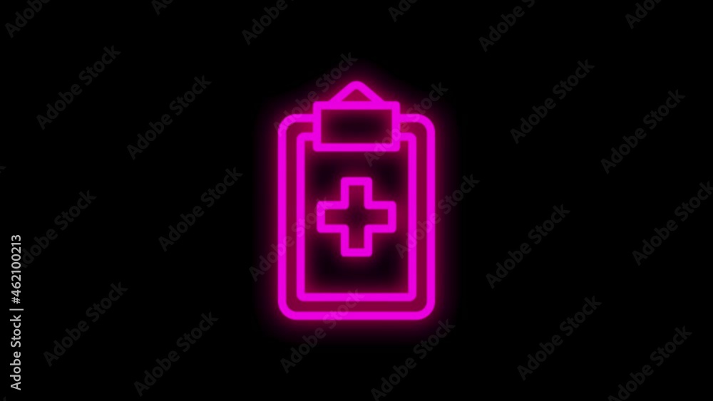 HEALTHCARE line neon icons for modern concepts, web and apps on white background. Motion graphic. HEALTHCARE line neon icons for modern concepts, web and apps on white background. Motion graphic.