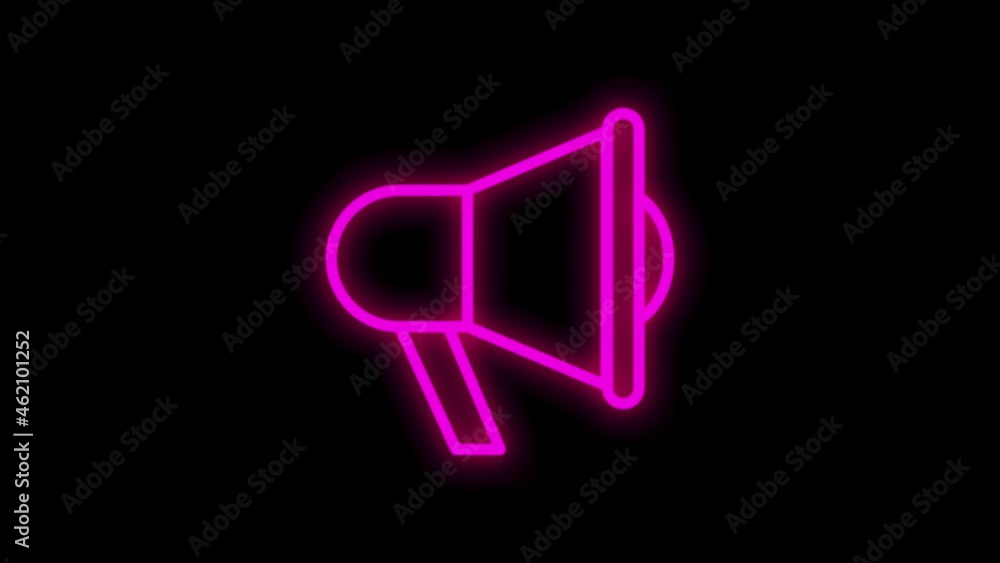 Business and finance line neon icon of for modern concepts, web and apps on white background. Motion graphic.