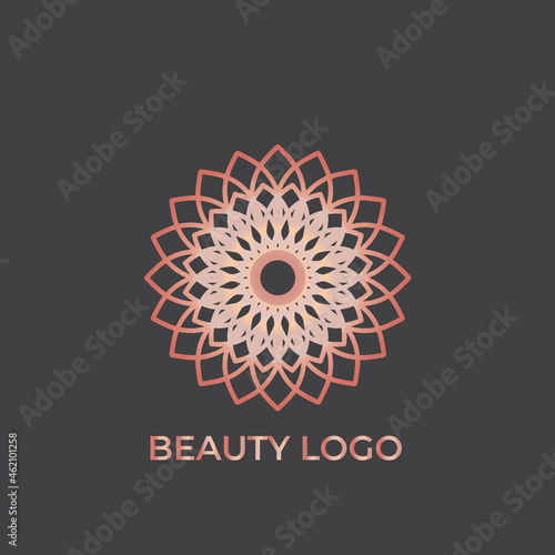 Circle pattern petal flower of mandala with multi color,Vector floral mandala relaxation patterns unique design with black background,Hand drawn pattern,concept meditation and relax See Less Print