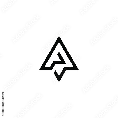 initial letter A arrow rocket logo design vector