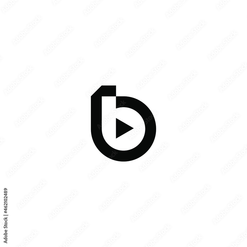 Initial letter b media player logo design vector Initial letter b media player logo design vector