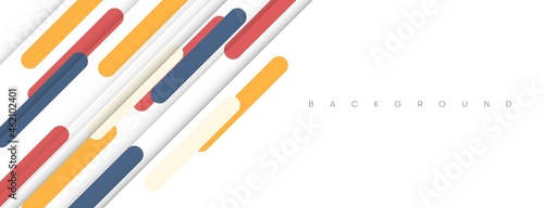 abstract banner background with overlapping colorful rounded shape