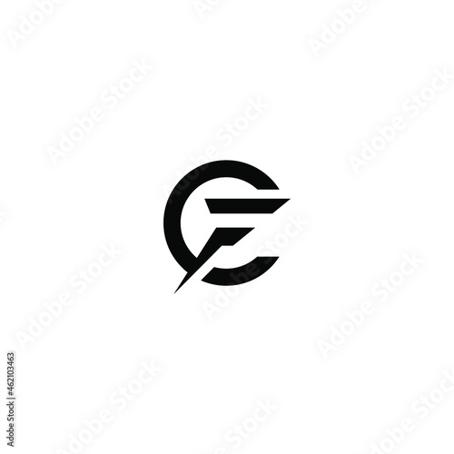 Initial letter CF logo design vector