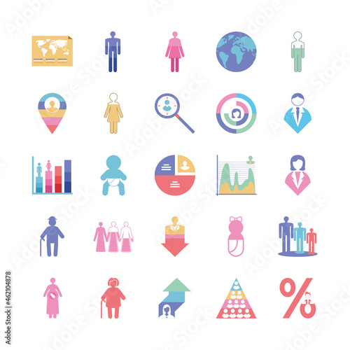 population infographic icons