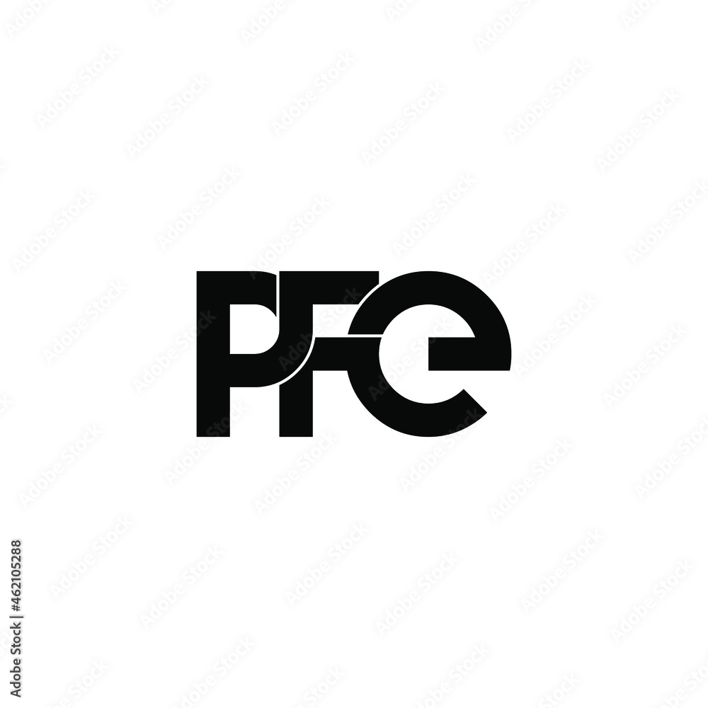 pfe initial letter monogram logo design pfe initial letter monogram logo design